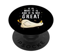 It is What it is and it is Not Great Funny Silly Goose Meme PopSockets PopGrip Adhesivo