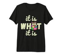 It is What It is Cool Kitten Doodle Cat Camiseta Premium