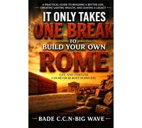IT ONLY TAKES ONE BREAK TO BUILD YOUR OWN ROME: Life and Fortune Are Never Built in One Day