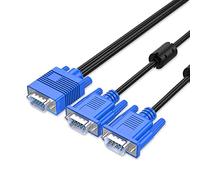 IT OSAYDE Cable VGA SVGA HD de 10 pies macho a macho, cable de vídeo uno a dos pantallas divididas soporta 1080P Full HD, adecuado para proyectores, televisores de alta definición, monitores, etc.