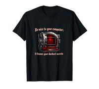 IT Reboot Humor Gótico Ordenador Oscuro Secretos Camiseta