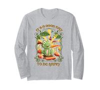 It s A Good Day Frog Mushroom Retro Manga Larga