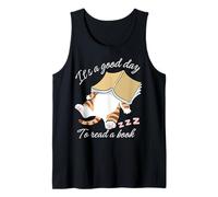 It’s a Good Day to Read a Book Funny Sleeping Cat Book Lover Camiseta sin Mangas