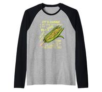 It`s Corn It Has the Juice Camisetas Crop Top Amantes del maíz Camiseta Manga Raglan