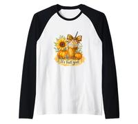 It’s Fall Y’All Iced Coffee Pumpkin Spice Watercolor Camiseta Manga Raglan