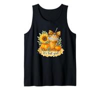 It’s Fall Y’All Iced Coffee Pumpkin Spice Watercolor Camiseta sin Mangas