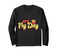 It’s Fry Day Funny French Fries Design Manga Larga