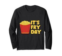 It’s Fry Day Funny French Fries Design Manga Larga