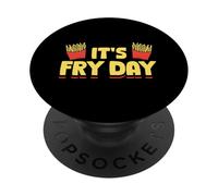 It’s Fry Day Funny French Fries Design PopSockets PopGrip Adhesivo