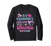 It’s Galentine’s Day Bitches Funny Valentine Girls Night out Manga Larga
