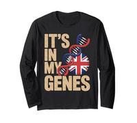 It’s In My Genes British Roots UK United Kingdom Flag Manga Larga