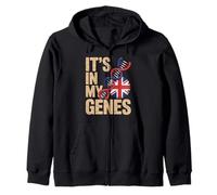 It’s In My Genes British Roots UK United Kingdom Flag Sudadera con Capucha