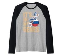 It’s In My Genes Russian Roots Heritage Russia Camiseta Manga Raglan