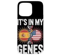 It’s In My Genes Spain USA Flag Spanish Roots American Carcasa para iPhone 15 Pro MAX