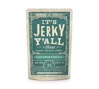 It’s Jerky Y’all Black Pepper & Sea Salt Jerky Vegetal - Jerky de Soja Vegano con Pimienta Negra & Sal Marina, Snack Proteico de Texas - Sin Gluten, Non-GMO, Vegano, Alternativa Vegetal a la Carne