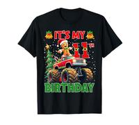 It’s My 11th Birthday Gingerbread Monster Truck Christmas Camiseta