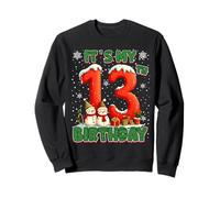 It’s My 13th Birthday Christmas Snowman 13 Year Old Xmas Sudadera