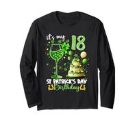 It’s My 18th Birthday St. Patrick’s Day 18 Years Old Party Manga Larga