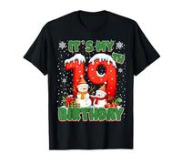 It’s My 19th Birthday Christmas Snowman 19 Year Old Xmas Camiseta