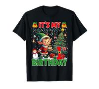 It’s My 1st Birthday Christmas Elf 1 Year Old Kid Boys Girls Camiseta