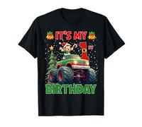It’s My 1st Birthday Xmas Elf Monster Truck Christmas Kids Camiseta