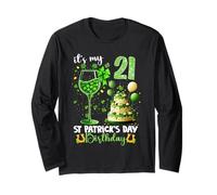 It’s My 21st Birthday St. Patrick’s Day 21 Years Old Party Manga Larga