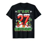 It’s My 27th Birthday Christmas Snowman 27 Year Old Xmas Camiseta
