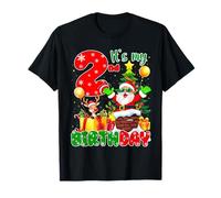 It’s My 2nd Birthday Christmas 2 Years Old Santa Reindeer Camiseta