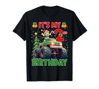 It’s My 2nd Birthday Xmas Elf Monster Truck Christmas Kids Camiseta