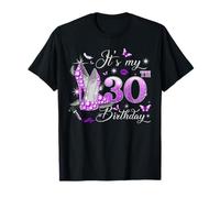 It’s My 30th Birthday Pink 30 Years Old Birthday Queen Party Camiseta