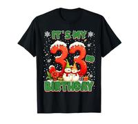 It’s My 33rd Birthday Christmas Snowman 33 Year Old Xmas Camiseta