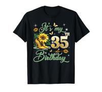 It’s My 35th Birthday Pink 35 Years Old Birthday Queen Party Camiseta
