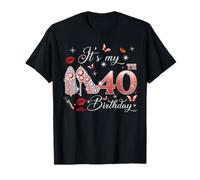 It’s My 40th Birthday Pink 40 Years Old Birthday Queen Party Camiseta