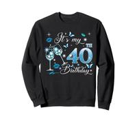 It’s My 40th Birthday Pink 40 Years Old Birthday Queen Party Sudadera