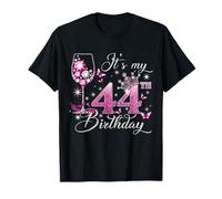 It’s My 44th Birthday Pink 44 Years Old Birthday Queen Camiseta