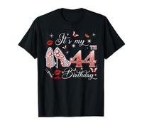 It’s My 44th Birthday Pink 44 Years Old Birthday Queen Party Camiseta