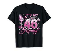 It’s My 46th Birthday Pink 46 Years Old Birthday Queen Camiseta