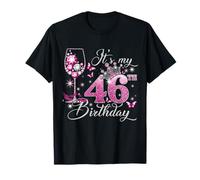 It’s My 46th Birthday Pink 46 Years Old Birthday Queen Camiseta