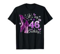 It’s My 46th Birthday Pink 46 Years Old Birthday Queen Party Camiseta