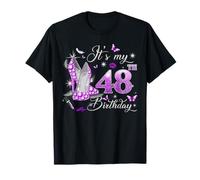 It’s My 48th Birthday Pink 48 Years Old Birthday Queen Party Camiseta