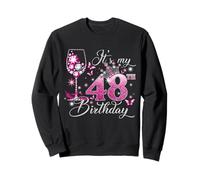 It’s My 48th Birthday Pink 48 Years Old Birthday Queen Sudadera