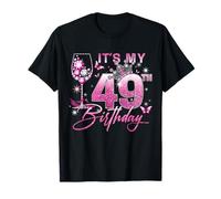 It’s My 49th Birthday Pink 49 Years Old Birthday Queen Camiseta