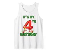 It’s My 4th Birthday Christmas Snowman 4 Year Old Xmas Camiseta sin Mangas