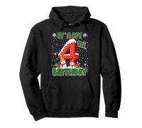 It’s My 4th Birthday Christmas Snowman 4 Year Old Xmas Sudadera con Capucha