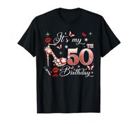 It’s My 50th Birthday Pink 50 Years Old Birthday Queen Party Camiseta