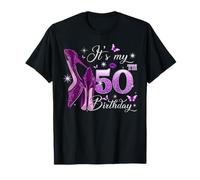 It’s My 50th Birthday Pink 50 Years Old Birthday Queen Party Camiseta