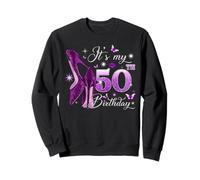 It’s My 50th Birthday Pink 50 Years Old Birthday Queen Party Sudadera