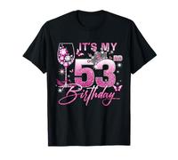 It’s My 53rd Birthday Pink 53 Years Old Birthday Queen Camiseta