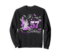 It’s My 57th Birthday Pink 57 Years Old Birthday Queen Party Sudadera