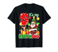 It’s My 5th Birthday Christmas 5 Years Old Santa Reindeer Camiseta